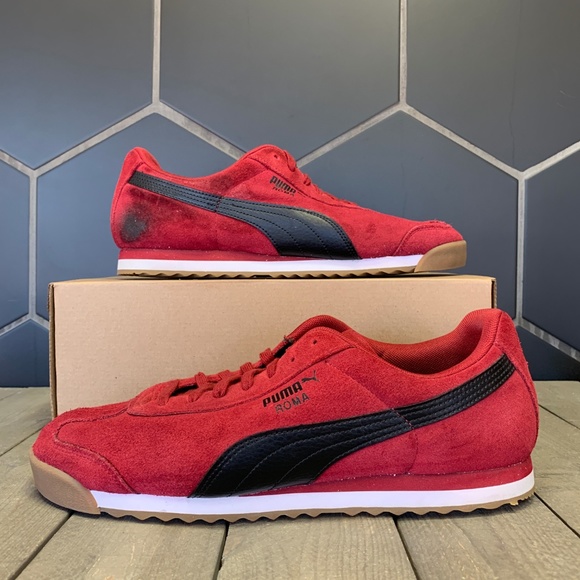 Puma roma red and black Clearance